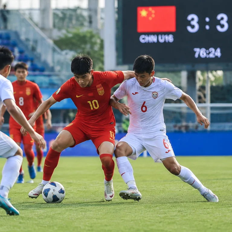 U16国足与吉尔吉斯斯坦U16队比赛数据示意图