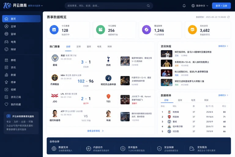 开云体育赛事资讯界面示意图