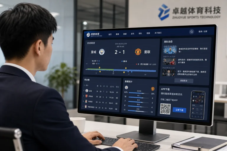 企业用户在电脑端查看开云体育数据与赛程信息