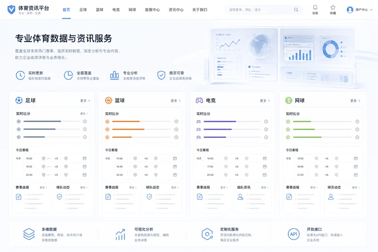 开云体育资讯页面与赛事数据展示界面示意图