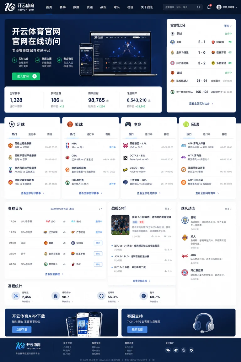 开云体育官网官网在线访问与赛事信息服务页面示意图